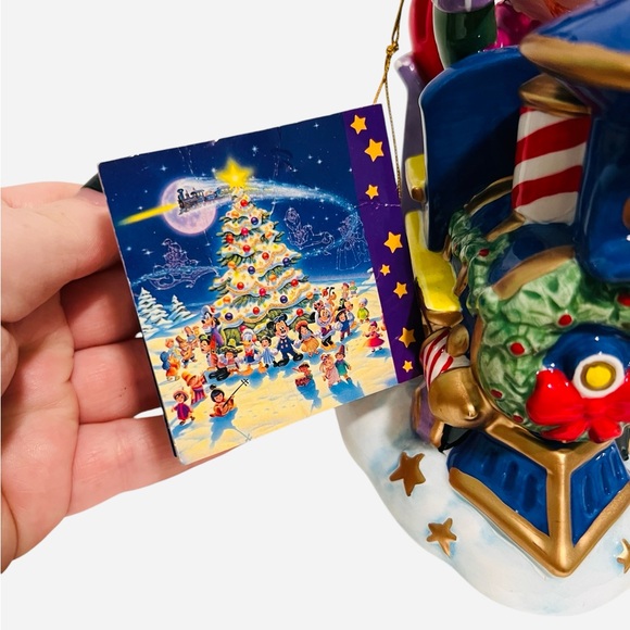 Vintage 1994 Disney Porcelain It's a Small World Holiday Christmas Mickey Train - Picture 3 of 12